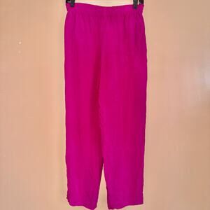 Dana Buchman Petite Women's Silk Magenta Pants - Size 2